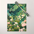 Maximalist Art Botanical Poster Flower Print Polkadot Pattern Floral Art Forest Wall Art Pastel Art Wrapping Paper Gallery Image 1
