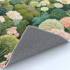 Maximalist Art Botanical Poster Flower Print Polkadot Pattern Floral Art Forest Wall Art Pastel Art Rug Gallery Image 4