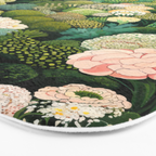 Maximalist Art Botanical Poster Flower Print Polkadot Pattern Floral Art Forest Wall Art Pastel Art Bath Mat Gallery Image 3