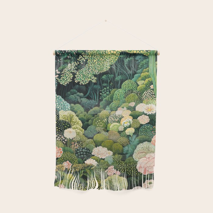 Maximalist Art Botanical Poster Flower Print Polkadot Pattern Floral Art Forest Wall Art Pastel Art Wall Hanging Gallery Image 1