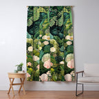 Maximalist Art Botanical Poster Flower Print Polkadot Pattern Floral Art Forest Wall Art Pastel Art Window Curtain Gallery Image 5