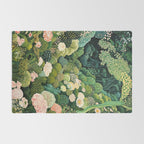 Maximalist Art Botanical Poster Flower Print Polkadot Pattern Floral Art Forest Wall Art Pastel Art Rug Gallery Image 2