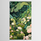 Maximalist Art Botanical Poster Flower Print Polkadot Pattern Floral Art Forest Wall Art Pastel Art Tablecloth Gallery Image 2