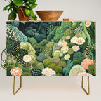 Maximalist Art Botanical Poster Flower Print Polkadot Pattern Floral Art Forest Wall Art Pastel Art Credenza Gallery Image 1