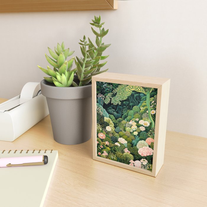 Maximalist Art Botanical Poster Flower Print Polkadot Pattern Floral Art Forest Wall Art Pastel Art Mini Art Print Gallery Image 2