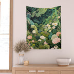 Maximalist Art Botanical Poster Flower Print Polkadot Pattern Floral Art Forest Wall Art Pastel Art Wall Tapestry Gallery Image 2