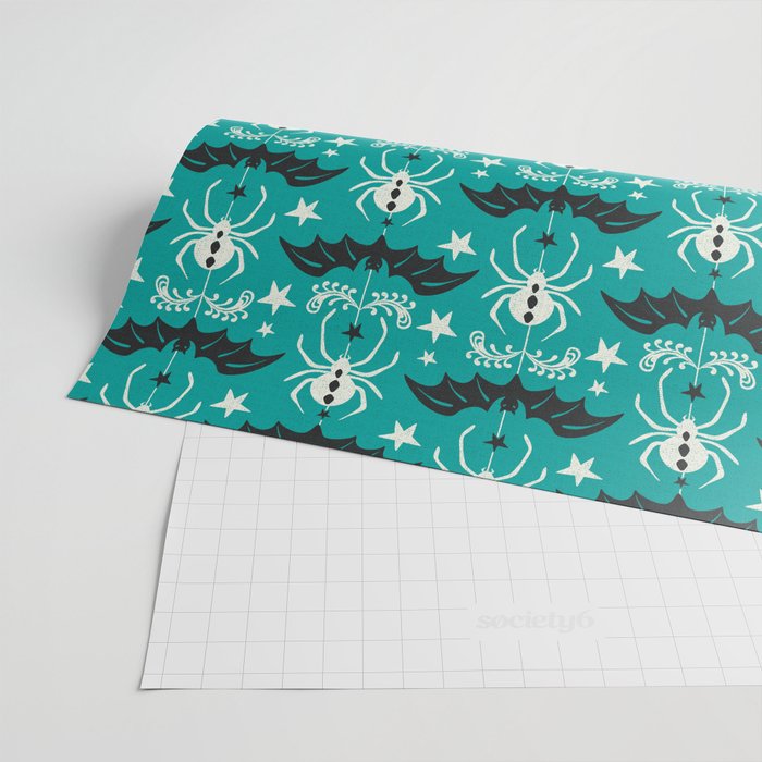 Night Creatures - Teal Wrapping Paper Gallery Image 2