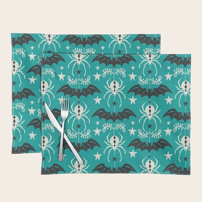 Night Creatures - Teal Placemat Gallery Image 1
