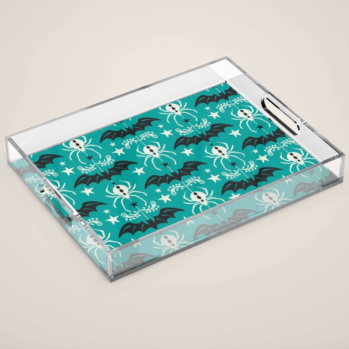 Night Creatures - Teal Acrylic Tray Gallery Image 1