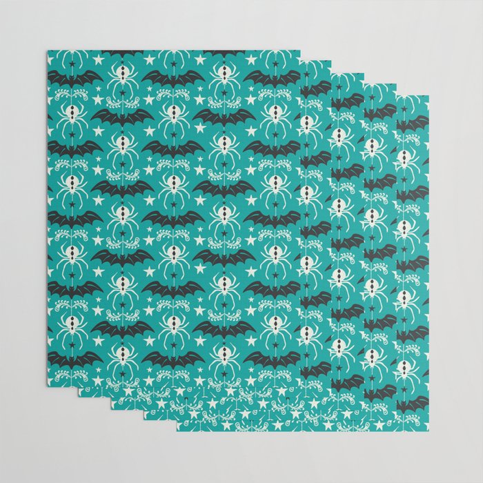 Night Creatures - Teal Wrapping Paper Gallery Image 3