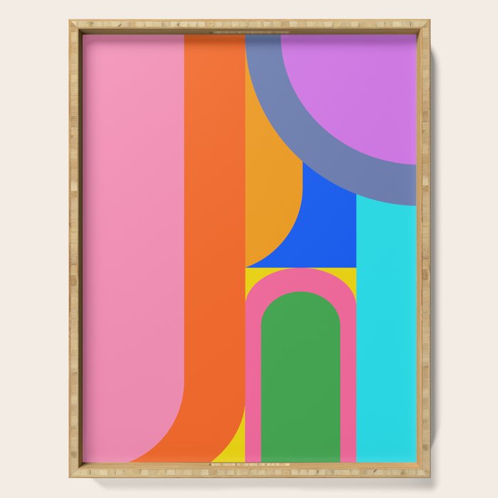 Shape and Color Study 59 Serving Tray Gallery Image 1