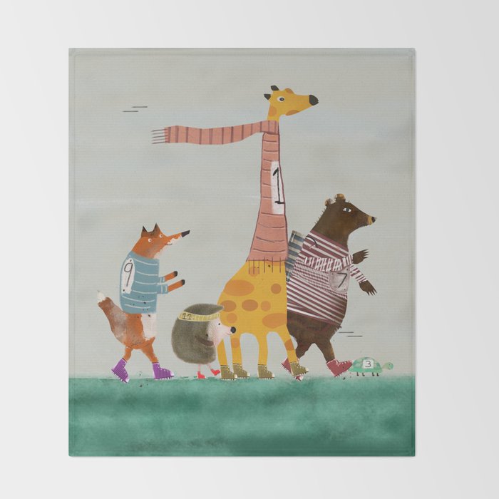 the fun run Throw Blanket Gallery Image 2