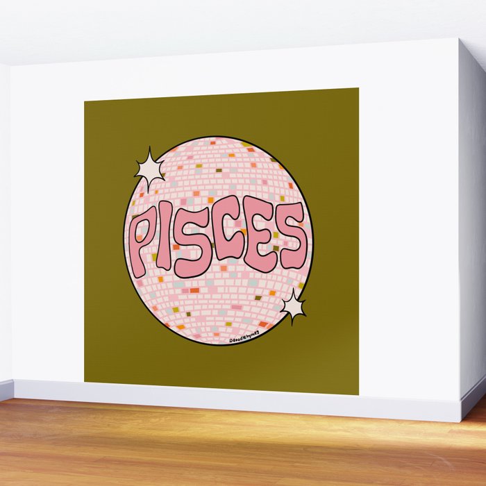 Pisces Disco Ball Wall Mural Gallery Image 2