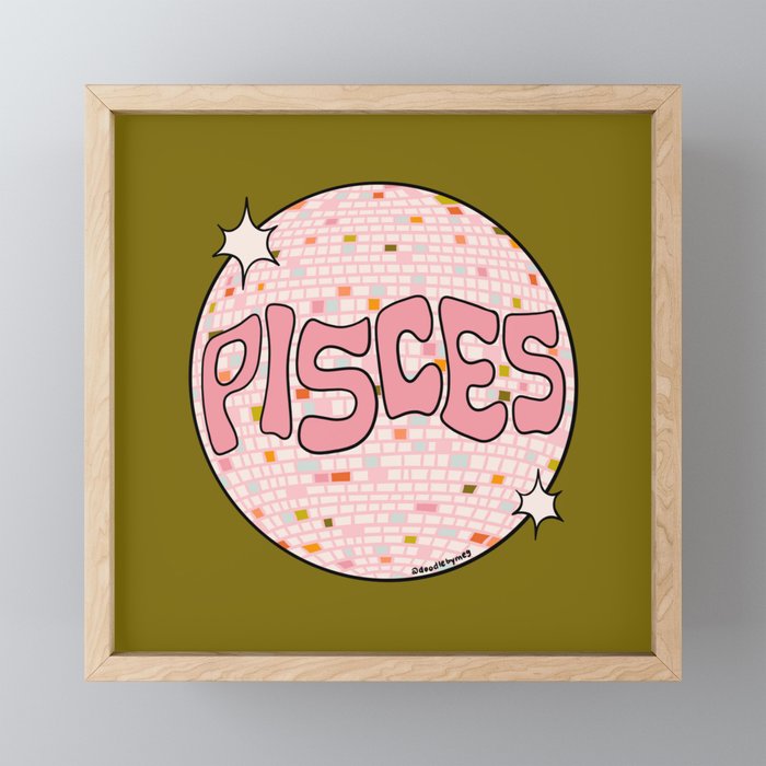 Pisces Disco Ball Mini Art Print Gallery Image 1