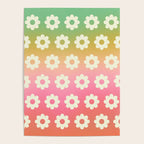 Ombre Rainbow Daisy Pattern Poster Gallery Image 4