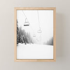 Chairlift Over Ski Slopes Mini Art Print Gallery Image 1