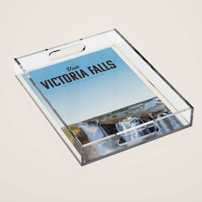 Visit Victoria Falls Acrylic Tray Gallery Image 1