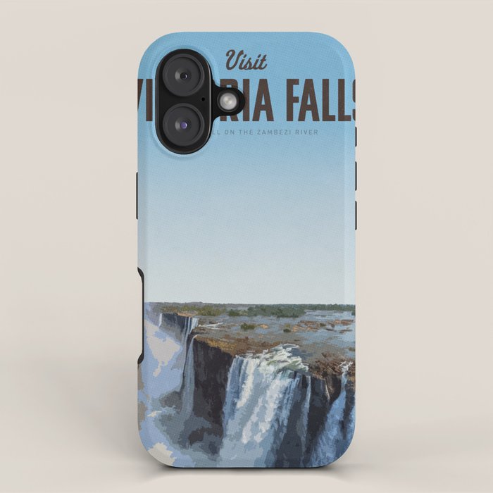 Visit Victoria Falls iPhone Case Gallery Image 1