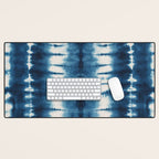 Shibori Indigo Abstract Pattern Japanese Desk Mat Gallery Image 1