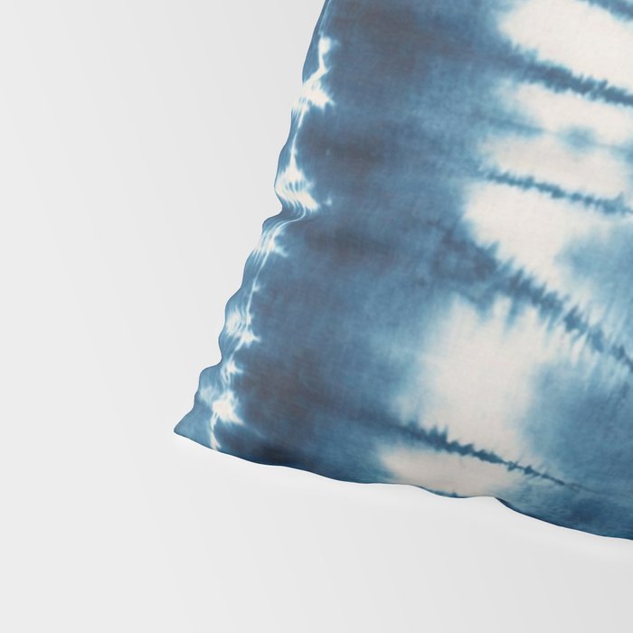 Shibori Indigo Abstract Pattern Japanese Pillow Sham Gallery Image 4