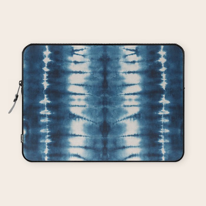 Shibori Indigo Abstract Pattern Japanese Laptop Sleeve Gallery Image 1