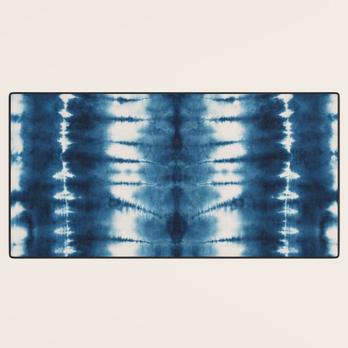 Shibori Indigo Abstract Pattern Japanese Desk Mat Gallery Image 3