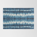 Shibori Indigo Abstract Pattern Japanese Rug Gallery Image 2