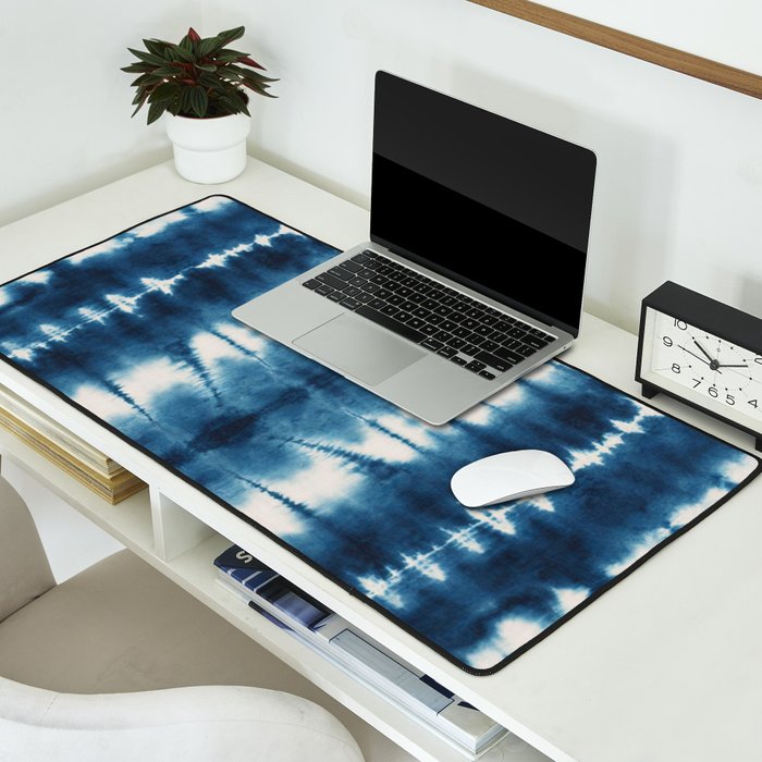 Shibori Indigo Abstract Pattern Japanese Desk Mat Gallery Image 2