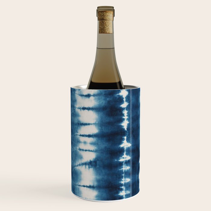 Shibori Indigo Abstract Pattern Japanese Wine Chiller Gallery Image 3