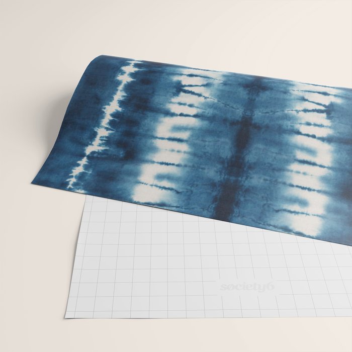 Shibori Indigo Abstract Pattern Japanese Wrapping Paper Gallery Image 2