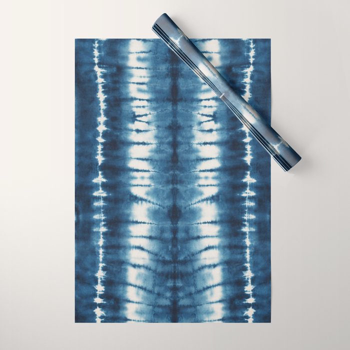 Shibori Indigo Abstract Pattern Japanese Wrapping Paper Gallery Image 1