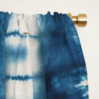 Shibori Indigo Abstract Pattern Japanese Window Curtain Gallery Image 2