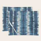 Shibori Indigo Abstract Pattern Japanese Placemat Gallery Image 1