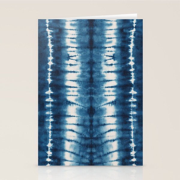 Shibori Indigo Abstract Pattern Japanese Stationery Card Gallery Image 2