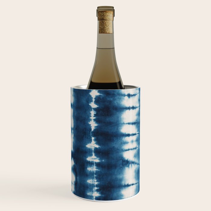 Shibori Indigo Abstract Pattern Japanese Wine Chiller Gallery Image 2