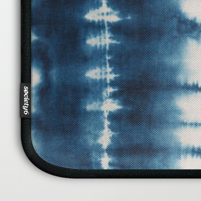 Shibori Indigo Abstract Pattern Japanese Laptop Sleeve Gallery Image 3