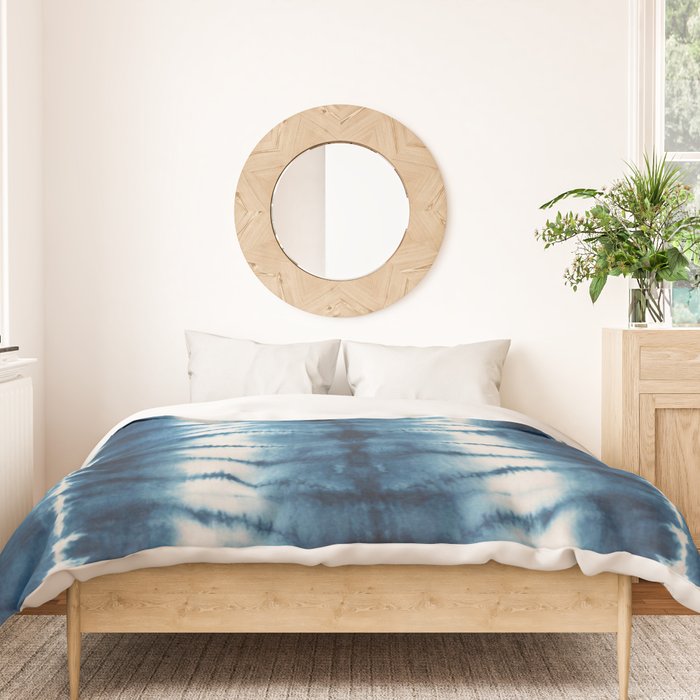 Shibori Indigo Abstract Pattern Japanese Duvet Cover Gallery Image 3