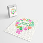 Merry and Bright Christmas Wreath Jigsaw Puzzle Gallery Image 2