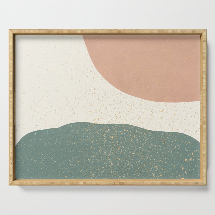Minimalist Painting - Terra Green Serving Tray Gallery Image 1