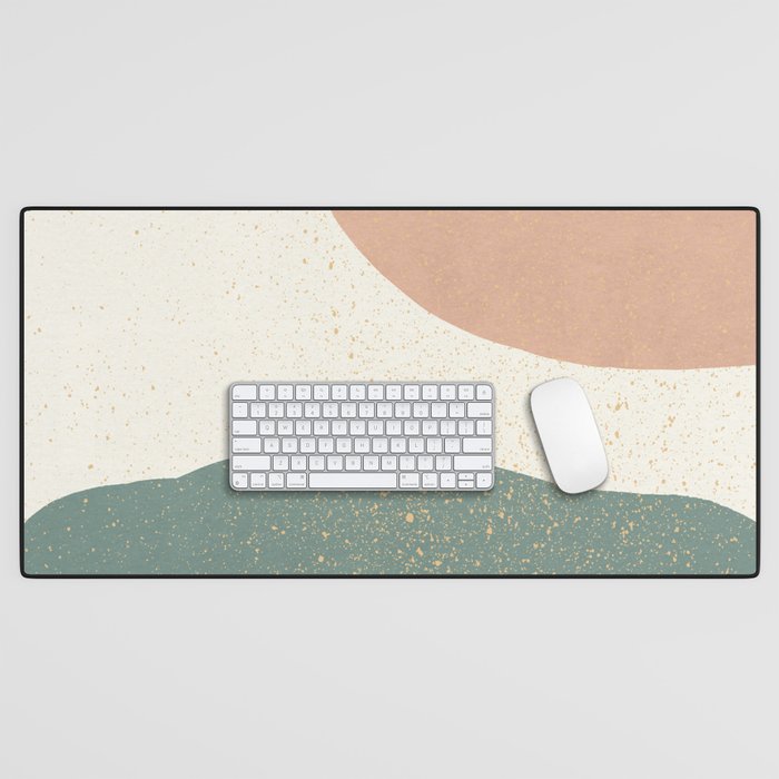 Minimalist Painting - Terra Green Desk Mat Gallery Image 1