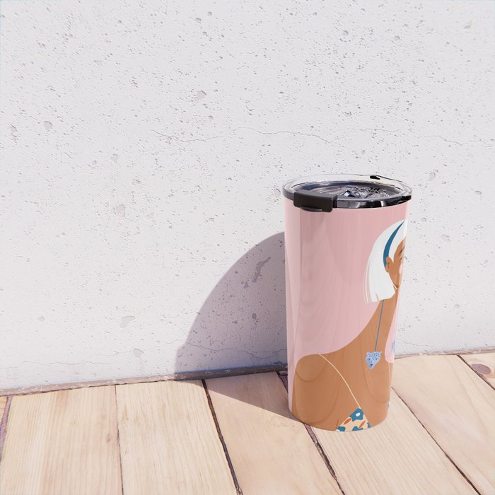 Cheetah Earrings Travel Mug Gallery Image 4