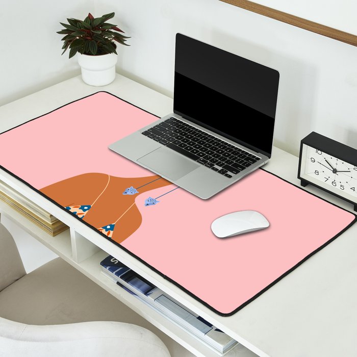 Cheetah Earrings Desk Mat Gallery Image 2