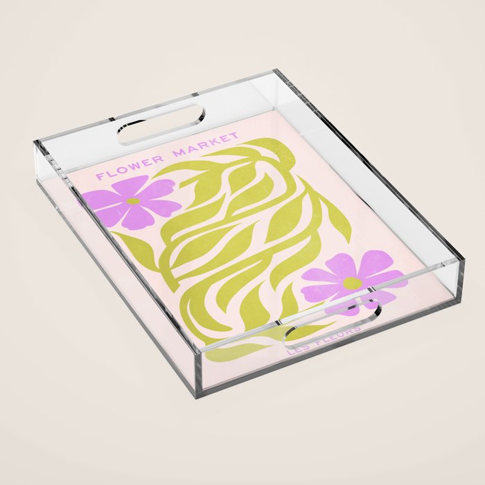 Lilac & Lime: Les Fleurs | Flower Market Color Series 02 Acrylic Tray Gallery Image 1
