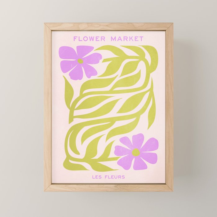 Lilac & Lime: Les Fleurs | Flower Market Color Series 02 Mini Art Print Gallery Image 1