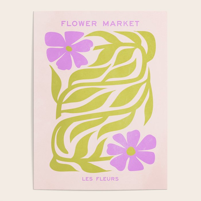 Lilac & Lime: Les Fleurs | Flower Market Color Series 02 Poster Gallery Image 1