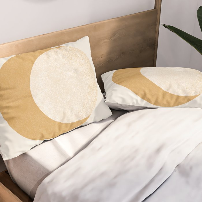 Moon Crescent - Gold Pillow Sham Gallery Image 2