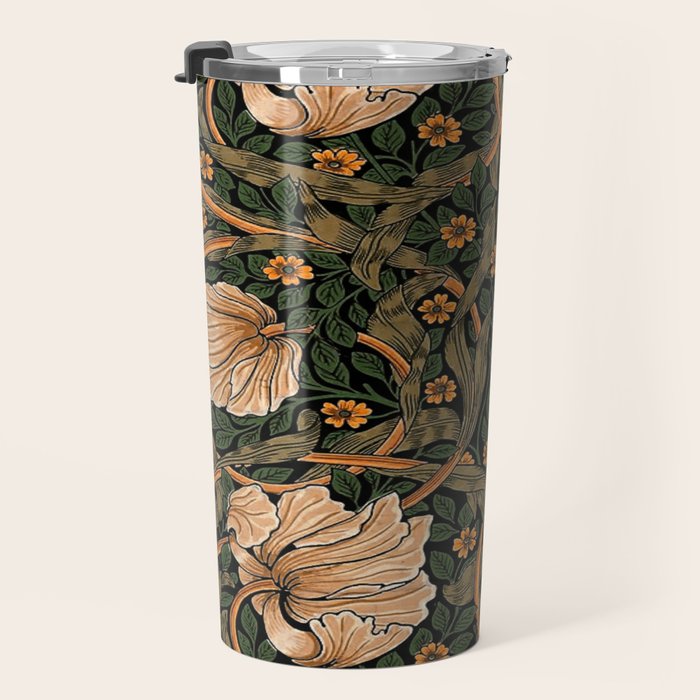 William Morris Pimpernel,No.2, William Morris floral design  Travel Mug Gallery Image 3