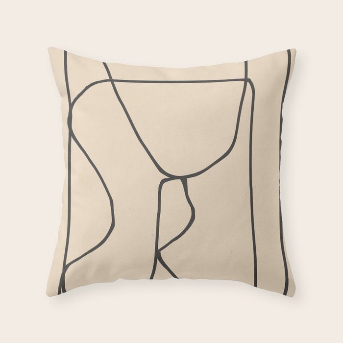 Abstract line art 23 Throw Pillow Gallery Image 1
