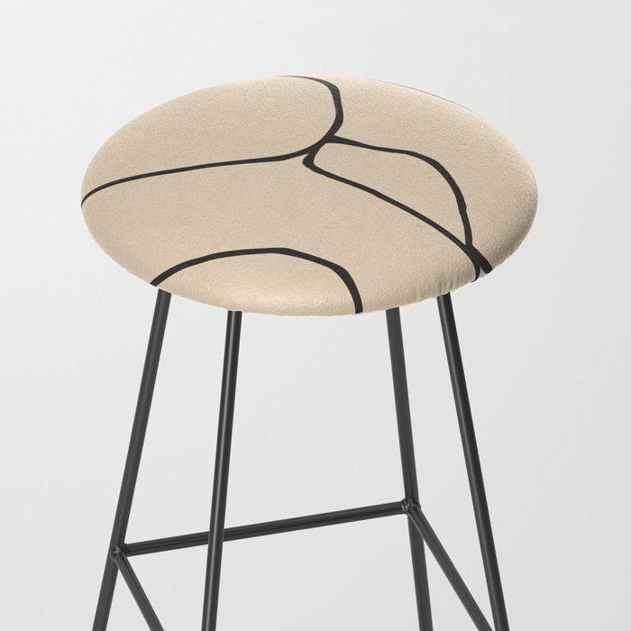 Abstract line art 23 Stool Gallery Image 2