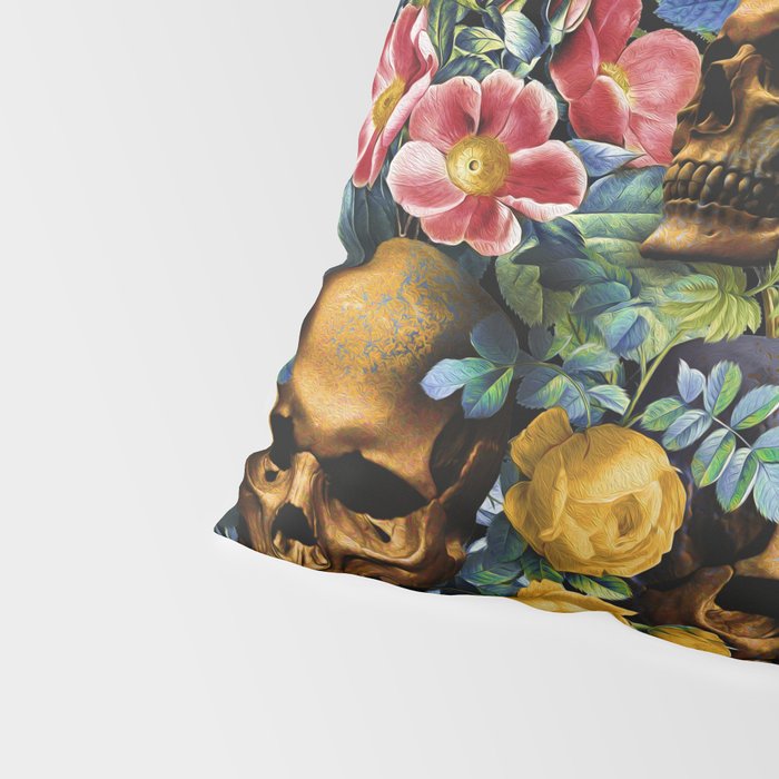 Skull and Flowers Pattern Pillow Sham Gallery Image 4